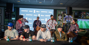 Latvijas hokeja izlase “Akropoles” ledus arēnā aizvadījusi pēdējo treniņu pirms došanās uz pasaules čempionātu 