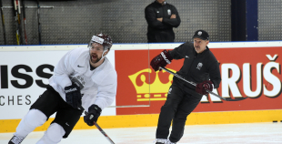 Latvijas hokeja izlases treniņš 07.05.2017.