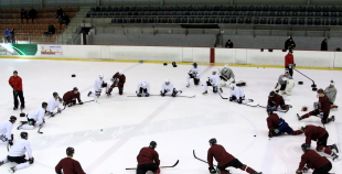 2015 Latvijas izlases pirmais treniņš pirms pasaules čempionāta