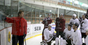 2015 Latvijas izlases pirmais treniņš pirms pasaules čempionāta