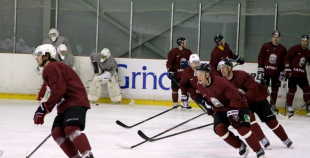 2015 Latvijas izlases pirmais treniņš pirms pasaules čempionāta