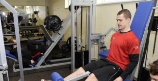 Foto: Hokeja izlases pirmais treniņš