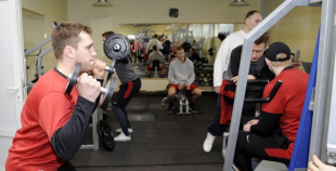 Foto: Hokeja izlases pirmais treniņš