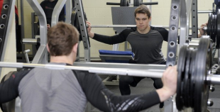 Foto: Hokeja izlases pirmais treniņš