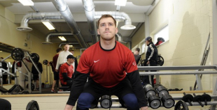 Foto: Hokeja izlases pirmais treniņš