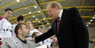 Hokeja izlasei - sportiska pieņemšana