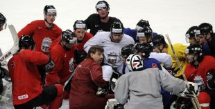 Izlases treniņš pirms spēles