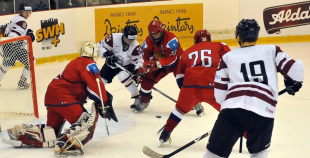 U-20 izlases hokejisti zaudē Krievijai