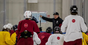 FOTO: Latvijas U-18 hokeja izlases treniņš