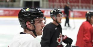 FOTO: Kanādas izlases treniņš "Arēna Rīga" 