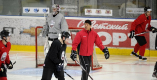Hokeja izlases pirmais treniņš
