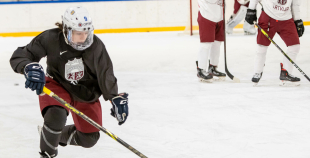 FOTO: Latvijas U-18 hokeja izlases treniņš
