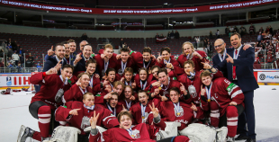 FOTO: Latvija U-18 izcīna zelta medaļas 