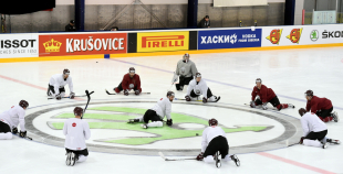 Latvijas hokeja izlases treniņš 07.05.2017.