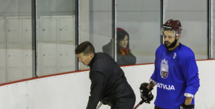 Latvijas izlases treniņš pirms došanās uz Franciju 