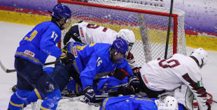 FOTO: Latvija U-18 - Kazahstāna U-18 1:0