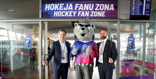 Lidostā “Rīga” atklāta IIHF Pasaules Čempionāta Hokejā informācijas un atpūtas zona faniem