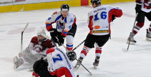 Foto: "Dinamo Juniors" piekāpjas Jelgavas HK "Zemgale/LLU"