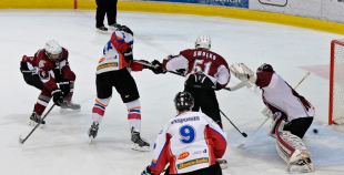 Foto: "Dinamo Juniors" piekāpjas Jelgavas HK "Zemgale/LLU"