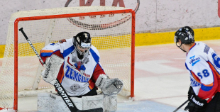 Foto: "Dinamo Juniors" piekāpjas Jelgavas HK "Zemgale/LLU"