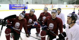 2013 Latvijas izlases pirmais treniņš pirms spēlēm ar Krieviju