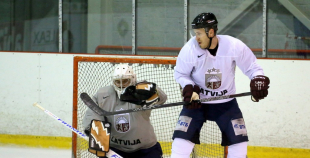 Latvijas valstvienības pirmais koptreniņš