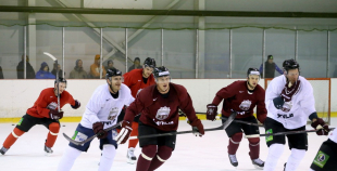 Latvijas valstvienības pirmais koptreniņš