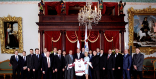 2014 Latvijas hokeja izlases pieņemšana pie Valsts prezidenta