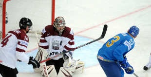2014 PČ Latvija - Kazahstāna 5:4