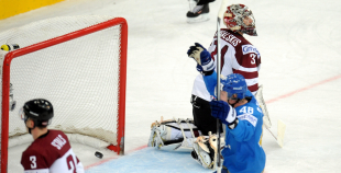 2014 PČ Latvija - Kazahstāna 5:4