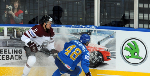 2014 PČ Latvija - Kazahstāna 5:4