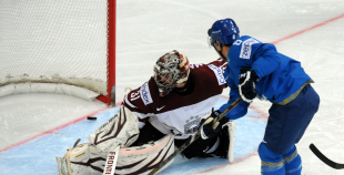 2014 PČ Latvija - Kazahstāna 5:4