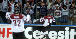 2014 PČ Latvija - Kazahstāna 5:4