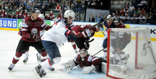 2014 PČ Latvija - ASV 6:5