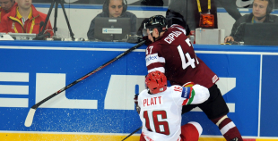 2014 PČ Latvija - Baltkrievija 1:3