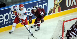 2014 PČ Latvija - Baltkrievija 1:3