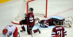 2014 PČ Latvija - Baltkrievija 1:3