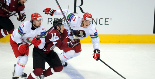 2014 PČ Latvija - Baltkrievija 1:3