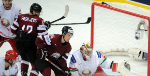 2014 PČ Latvija - Baltkrievija 1:3