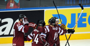 2014 PČ Latvija - Baltkrievija 1:3