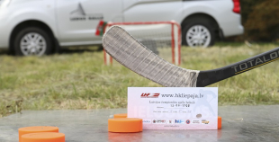 Liepājas hokejisti "Rally Kurzeme" laikā