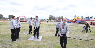 Liepājas hokejisti "Rally Kurzeme" laikā