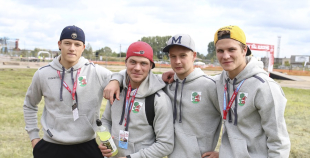 Liepājas hokejisti "Rally Kurzeme" laikā