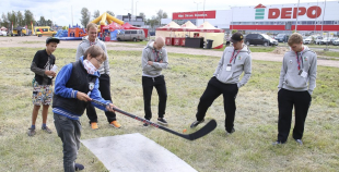 Liepājas hokejisti "Rally Kurzeme" laikā