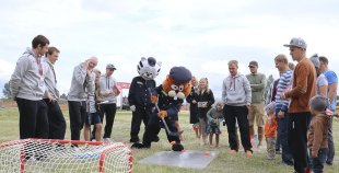 Liepājas hokejisti "Rally Kurzeme" laikā