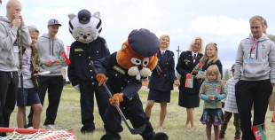 Liepājas hokejisti "Rally Kurzeme" laikā