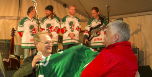 Liepājas hokejisti "Rally Kurzeme" laikā