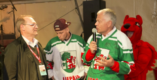 Liepājas hokejisti "Rally Kurzeme" laikā