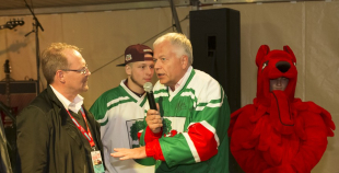 Liepājas hokejisti "Rally Kurzeme" laikā