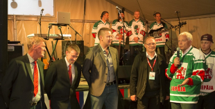 Liepājas hokejisti "Rally Kurzeme" laikā